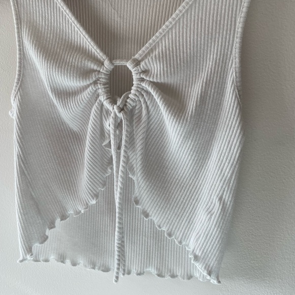 White Ruffle Tank - Picture 2 of 4